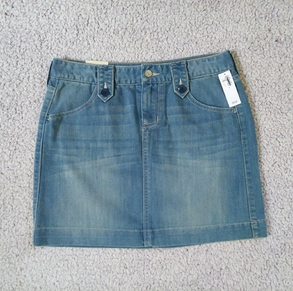 Light Blue Faded Denim Miniskirt, Old Navy